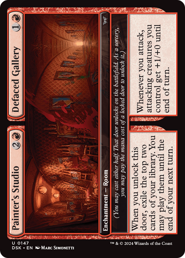 Painter's Studio // Defaced Gallery [Duskmourn: House of Horror] MTG Single Magic: The Gathering    | Red Claw Gaming