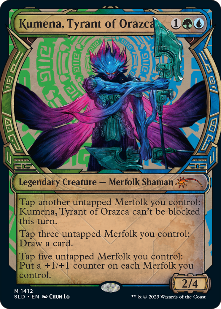 Kumena, Tyrant of Orazca (Rainbow Foil) [Secret Lair Drop Series] MTG Single Magic: The Gathering    | Red Claw Gaming