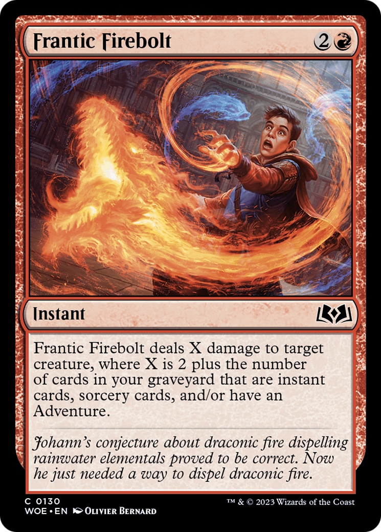 Frantic Firebolt [Wilds of Eldraine] MTG Single Magic: The Gathering    | Red Claw Gaming