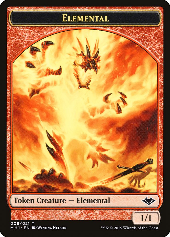 Elemental Token (008/021) [Modern Horizons Tokens] MTG Single Magic: The Gathering    | Red Claw Gaming