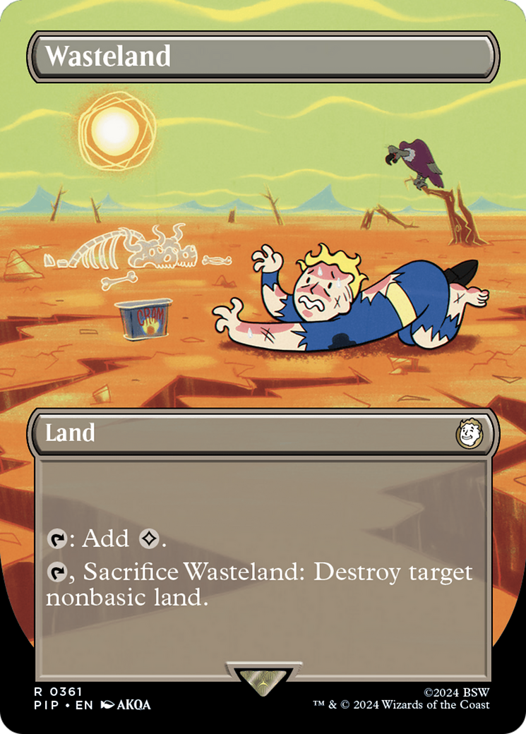 Wasteland (Borderless) [Fallout] MTG Single Magic: The Gathering    | Red Claw Gaming