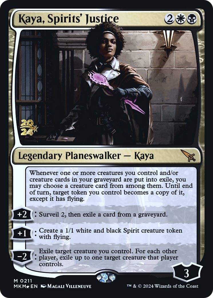 Kaya, Spirits' Justice [Murders at Karlov Manor Prerelease Promos] MTG Single Magic: The Gathering    | Red Claw Gaming