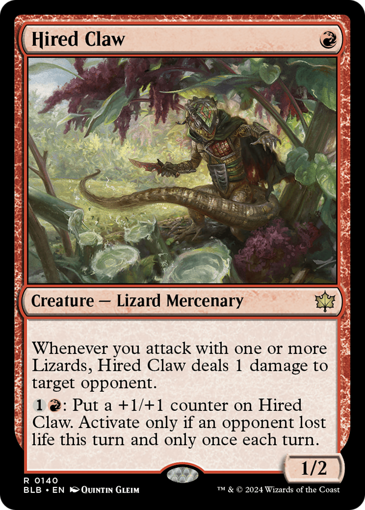 Hired Claw [Bloomburrow] MTG Single Magic: The Gathering    | Red Claw Gaming