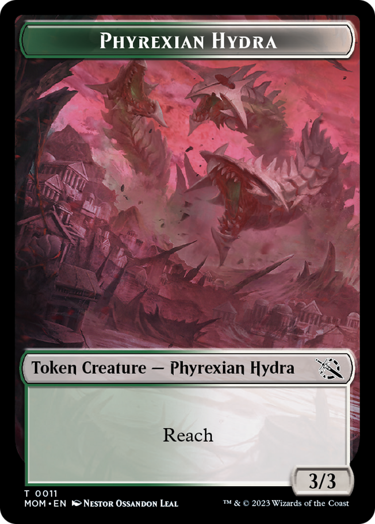 Warrior // Phyrexian Hydra (11) Double-Sided Token [March of the Machine Tokens] MTG Single Magic: The Gathering    | Red Claw Gaming