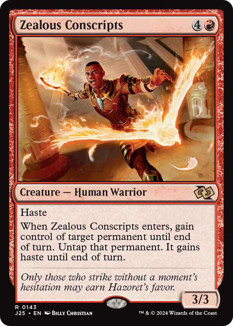 Zealous Conscripts [Foundations Jumpstart] MTG Single Magic: The Gathering    | Red Claw Gaming