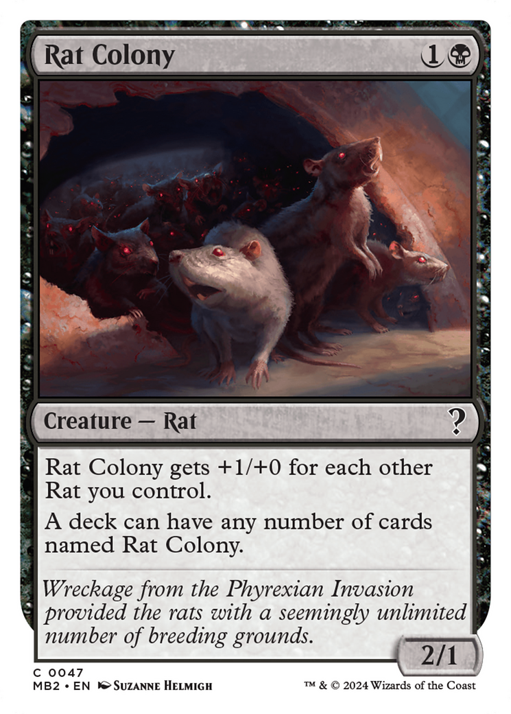 Rat Colony (White Border) [Mystery Booster 2] MTG Single Magic: The Gathering    | Red Claw Gaming