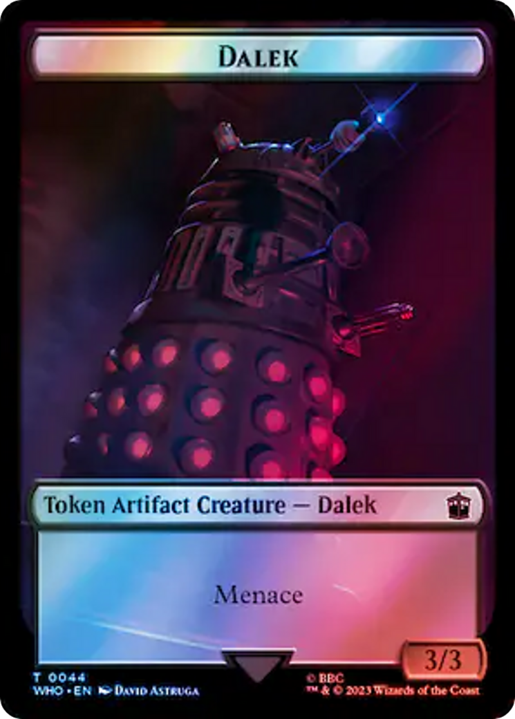 Dalek // Treasure (0063) Double-Sided Token (Surge Foil) [Doctor Who Tokens] MTG Single Magic: The Gathering | Red Claw Gaming