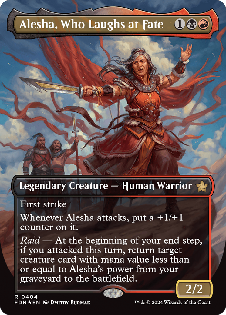 Alesha, Who Laughs at Fate (Borderless) (Mana Foil) [Foundations] MTG Single Magic: The Gathering | Red Claw Gaming