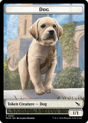 Detective // Dog Double-Sided Token [Murders at Karlov Manor Tokens] MTG Single Magic: The Gathering    | Red Claw Gaming