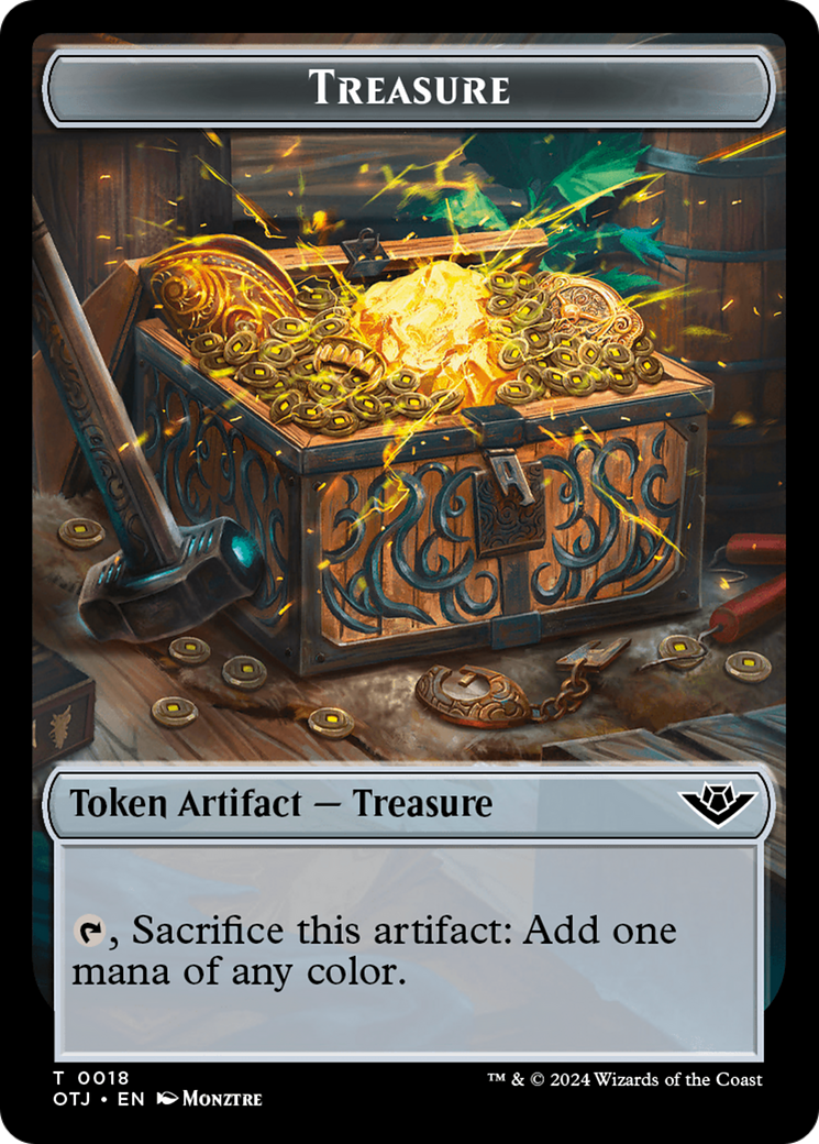 Treasure // Elemental Double-Sided Token [Outlaws of Thunder Junction Tokens] MTG Single Magic: The Gathering    | Red Claw Gaming