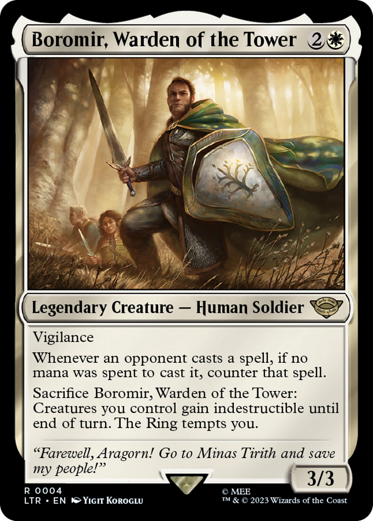 Boromir, Warden of the Tower [The Lord of the Rings: Tales of Middle-Earth] MTG Single Magic: The Gathering | Red Claw Gaming