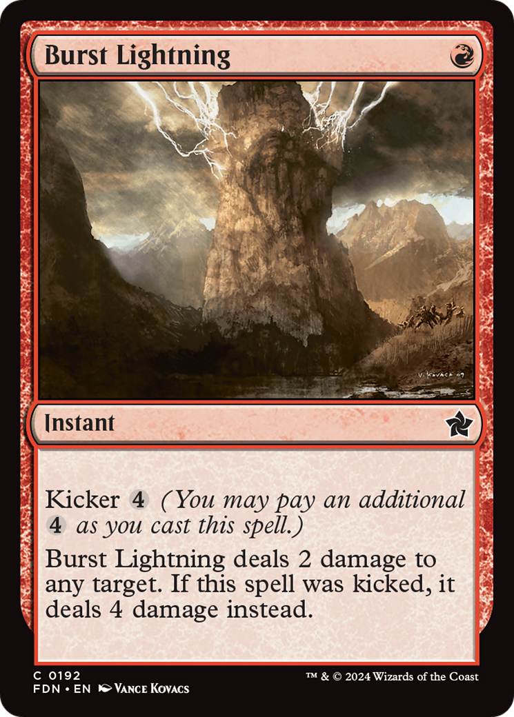 Burst Lightning [Foundations] MTG Single Magic: The Gathering | Red Claw Gaming