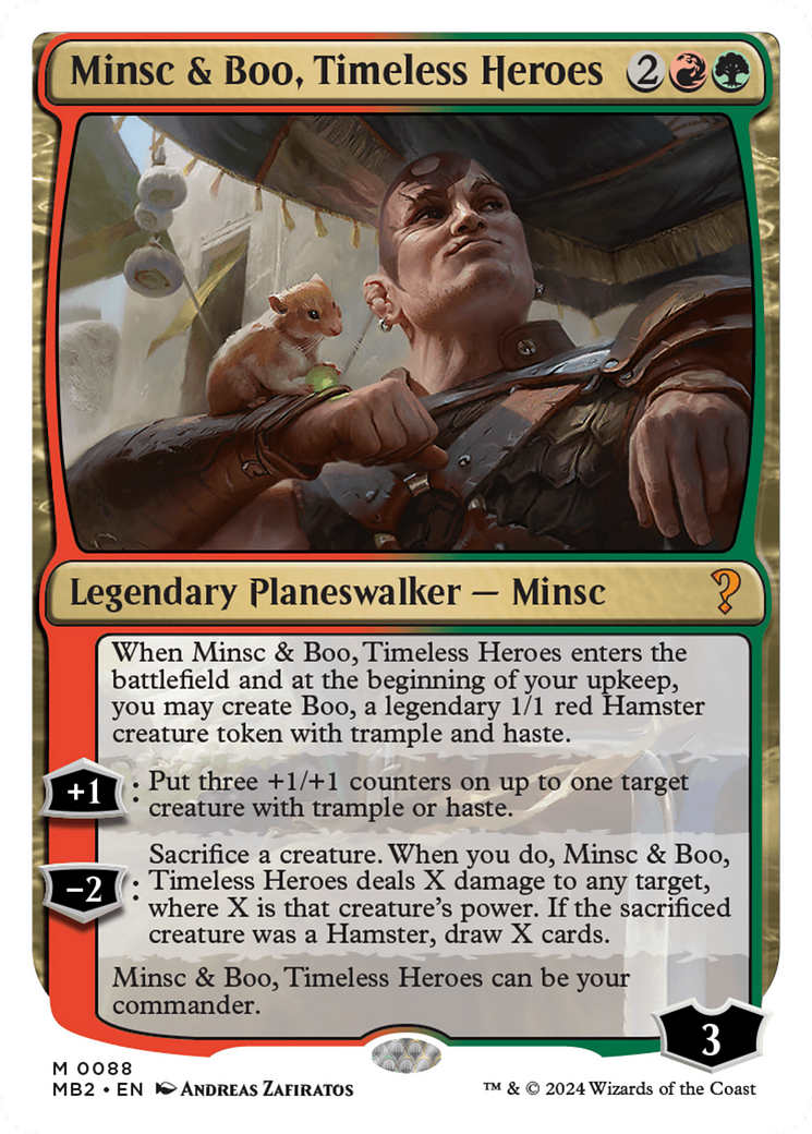 Minsc & Boo, Timeless Heroes (White Border) [Mystery Booster 2] MTG Single Magic: The Gathering    | Red Claw Gaming