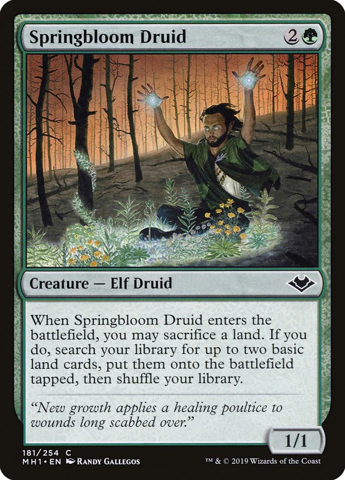 Springbloom Druid [Modern Horizons] MTG Single Magic: The Gathering    | Red Claw Gaming