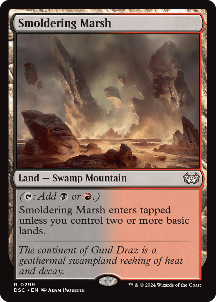 Smoldering Marsh [Duskmourn: House of Horror Commander] MTG Single Magic: The Gathering    | Red Claw Gaming