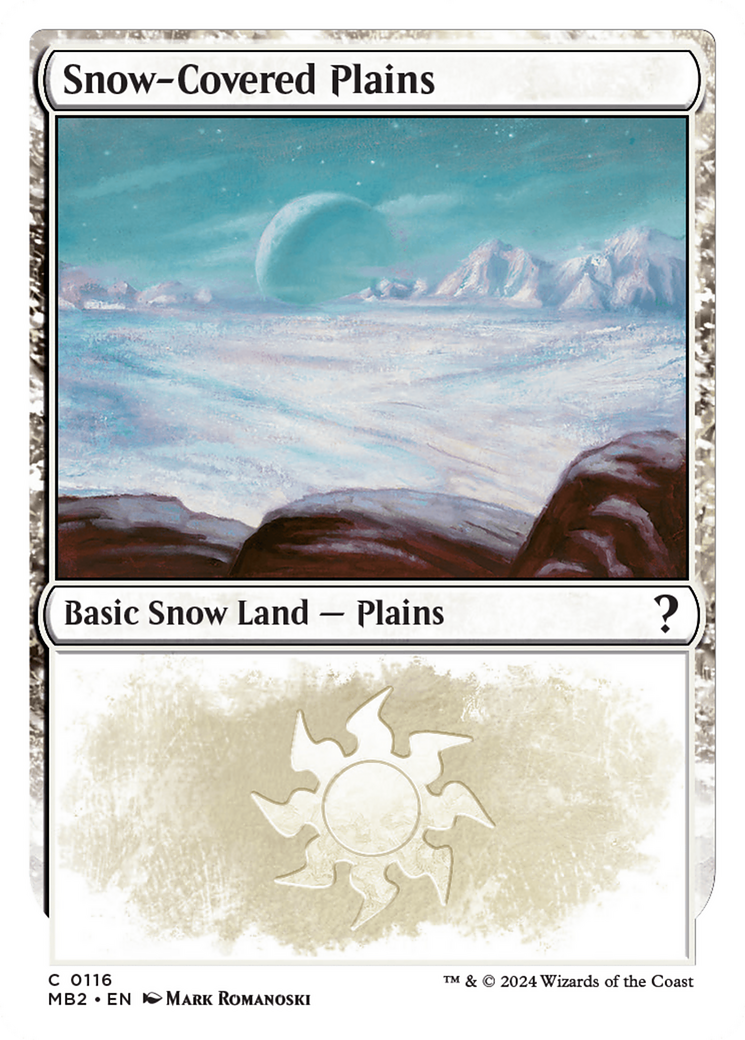 Snow-Covered Plains (White Border) [Mystery Booster 2] MTG Single Magic: The Gathering    | Red Claw Gaming