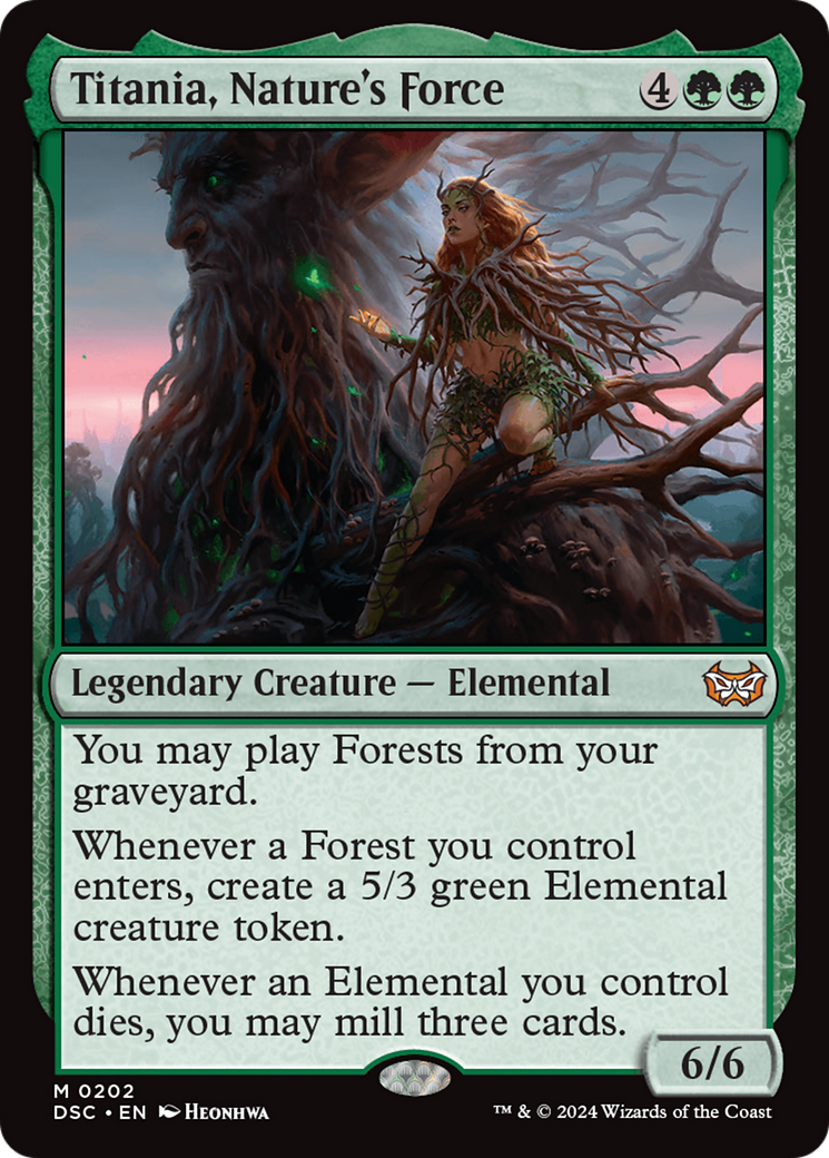 Titania, Nature's Force [Duskmourn: House of Horror Commander] MTG Single Magic: The Gathering    | Red Claw Gaming