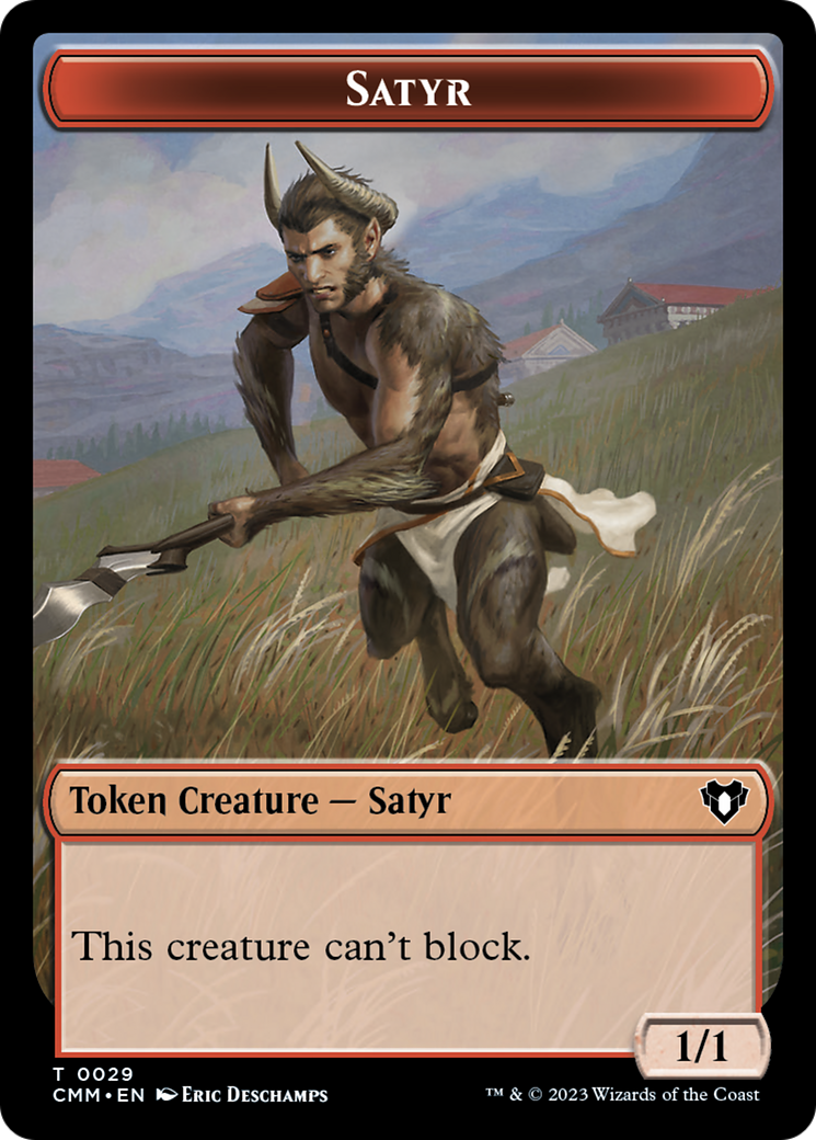 Satyr Token [Commander Masters Tokens] MTG Single Magic: The Gathering    | Red Claw Gaming