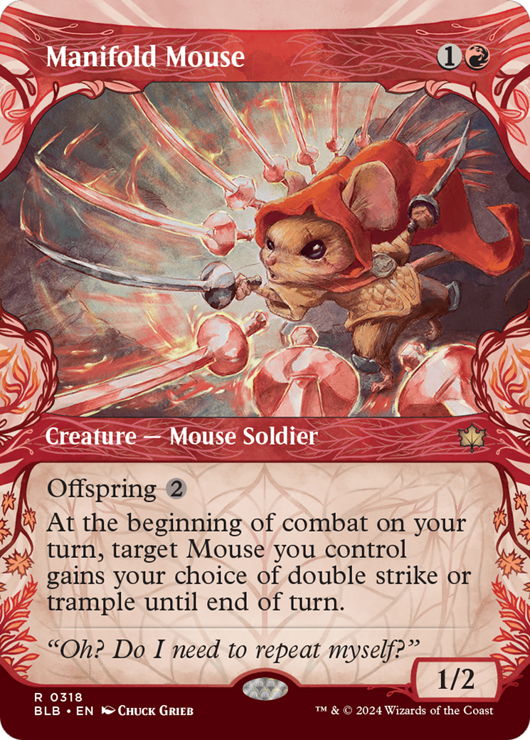 Manifold Mouse (Showcase) [Bloomburrow] MTG Single Magic: The Gathering    | Red Claw Gaming