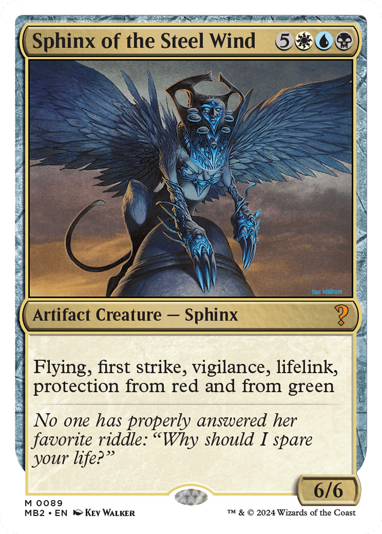 Sphinx of the Steel Wind (White Border) [Mystery Booster 2] MTG Single Magic: The Gathering    | Red Claw Gaming