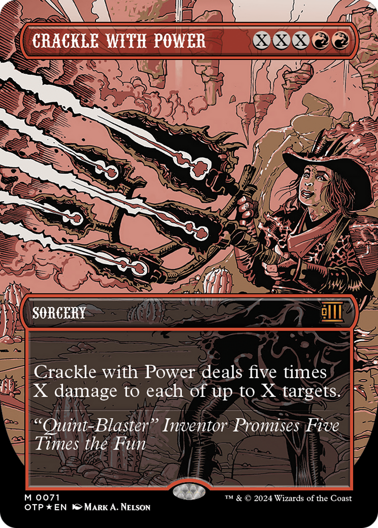 Crackle with Power (Textured Foil) [Outlaws of Thunder Junction: Breaking News] MTG Single Magic: The Gathering    | Red Claw Gaming