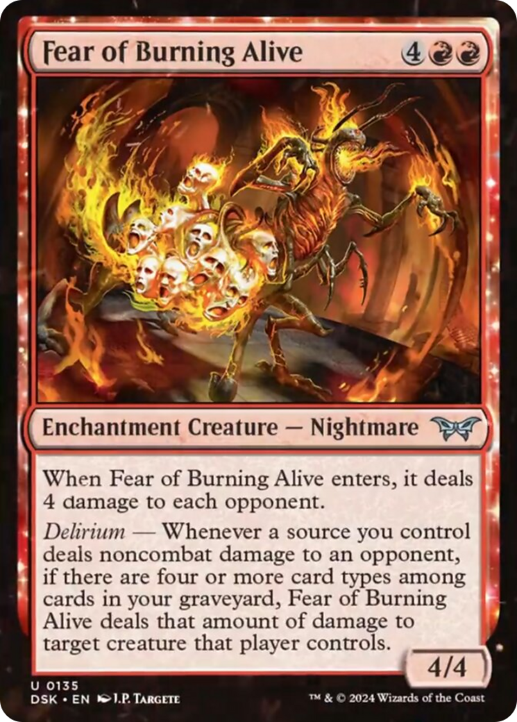 Fear of Burning Alive [Duskmourn: House of Horror] MTG Single Magic: The Gathering | Red Claw Gaming