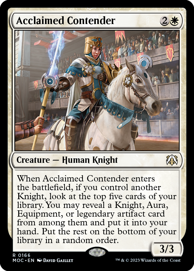 Acclaimed Contender [March of the Machine Commander] MTG Single Magic: The Gathering | Red Claw Gaming