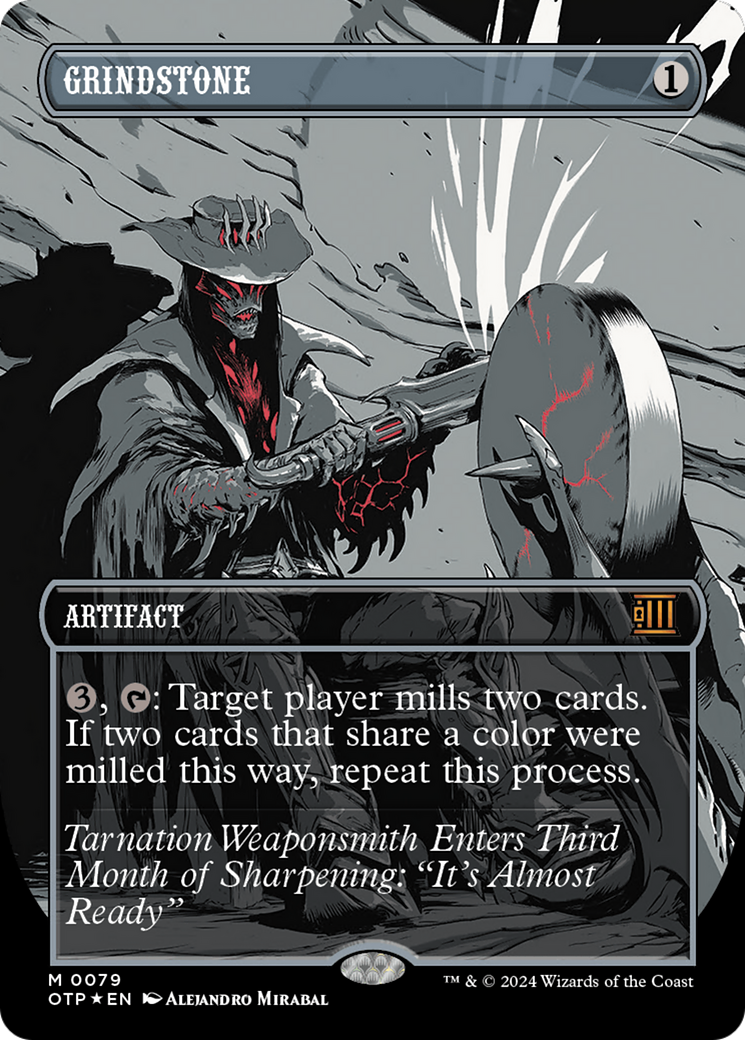 Grindstone (Textured Foil) [Outlaws of Thunder Junction: Breaking News] MTG Single Magic: The Gathering    | Red Claw Gaming