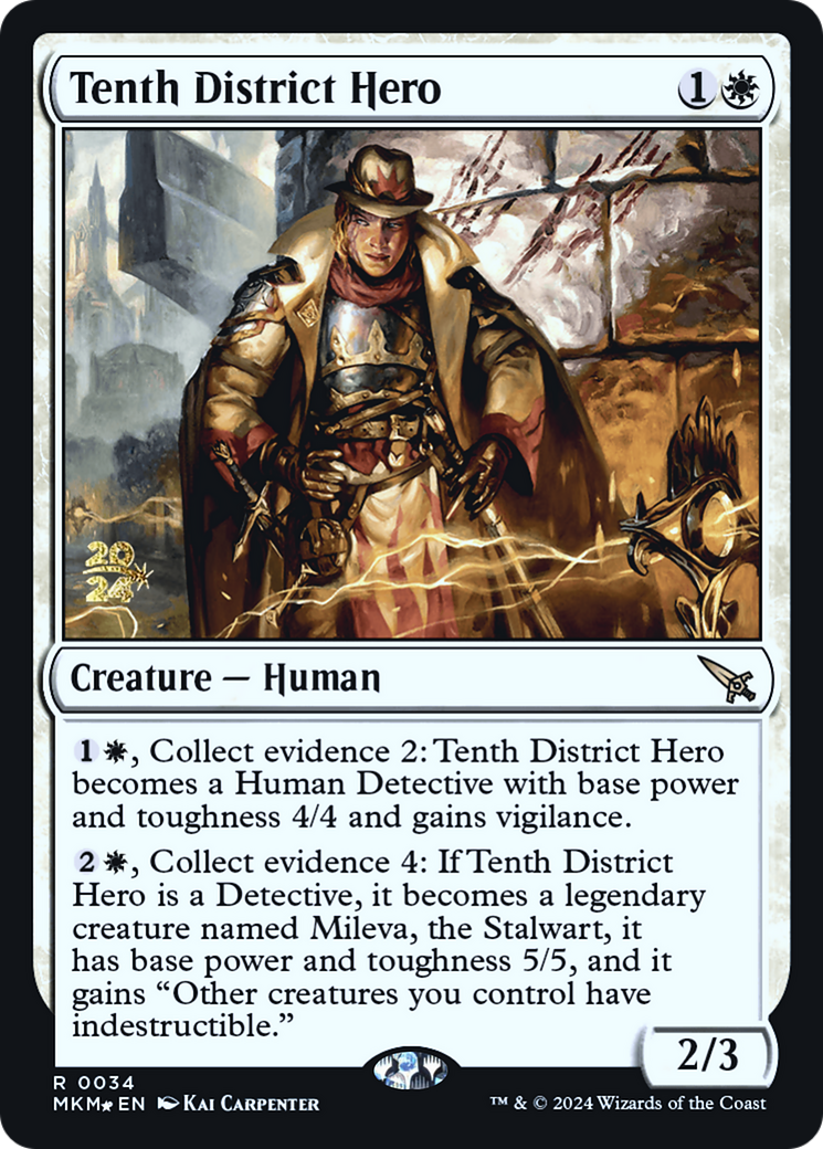 Tenth District Hero [Murders at Karlov Manor Prerelease Promos] MTG Single Magic: The Gathering    | Red Claw Gaming
