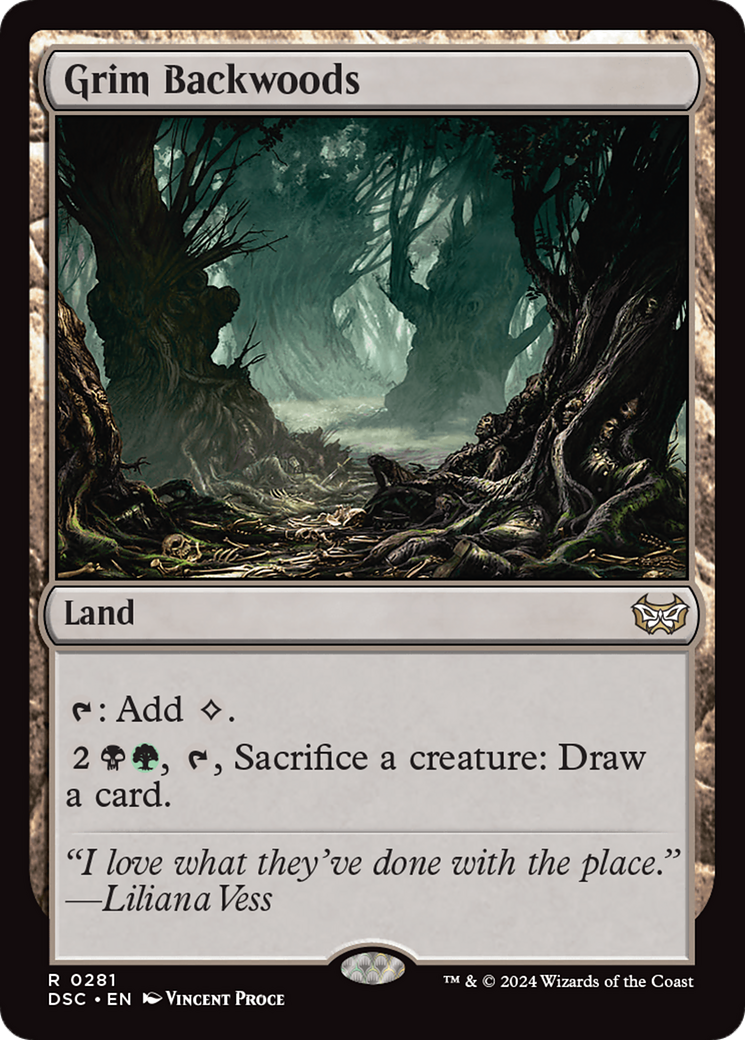 Grim Backwoods [Duskmourn: House of Horror Commander] MTG Single Magic: The Gathering    | Red Claw Gaming