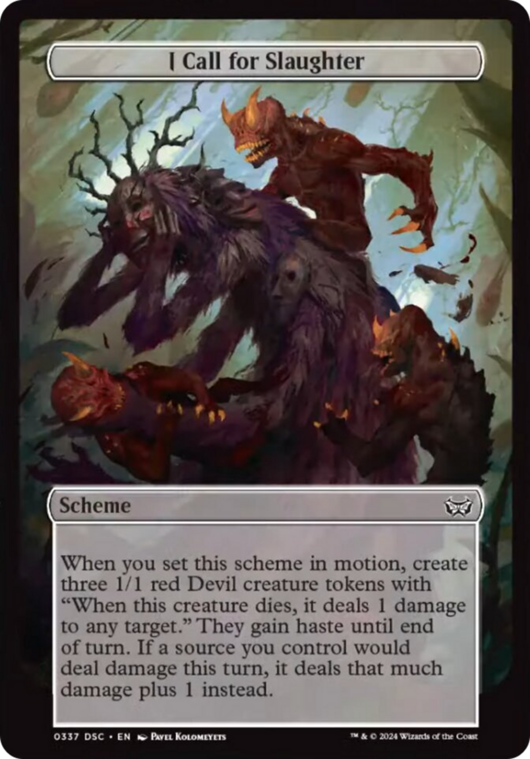 I call for Slaughter (Full Art) [Duskmourn: House of Horror Commander] MTG Single Magic: The Gathering    | Red Claw Gaming