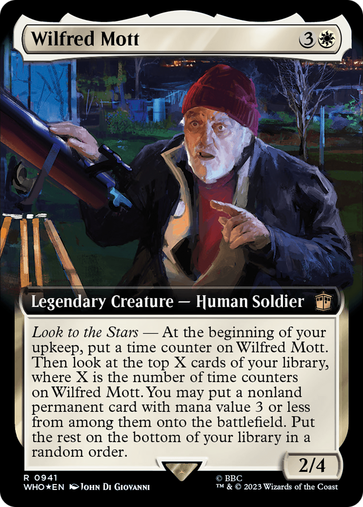 Wilfred Mott (Extended Art) (Surge Foil) [Doctor Who] MTG Single Magic: The Gathering    | Red Claw Gaming