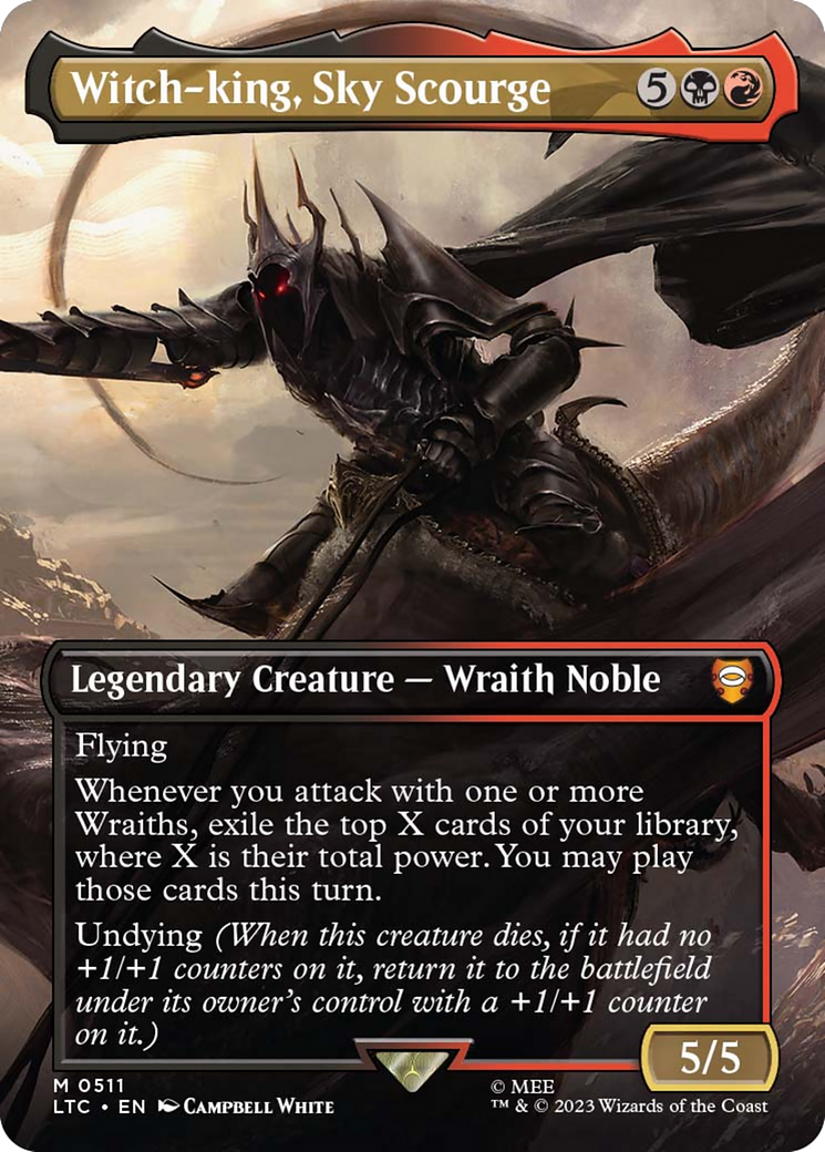 Witch-king, Sky Scourge (Borderless) [The Lord of the Rings: Tales of Middle-Earth Commander] MTG Single Magic: The Gathering | Red Claw Gaming