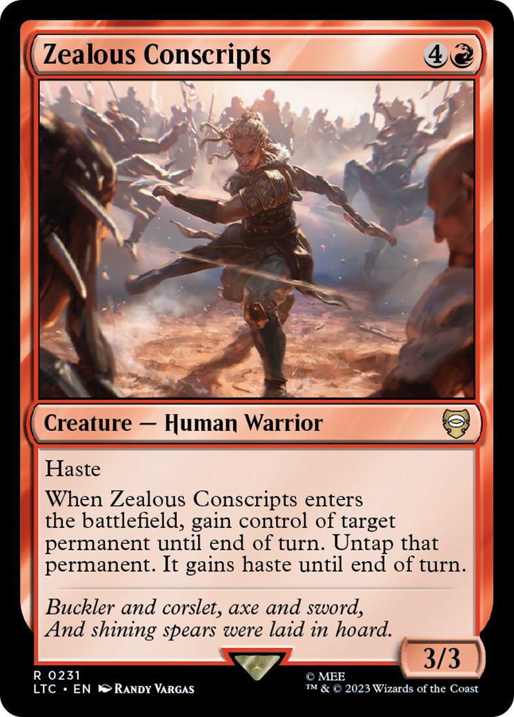 Zealous Conscripts [The Lord of the Rings: Tales of Middle-Earth Commander] MTG Single Magic: The Gathering | Red Claw Gaming