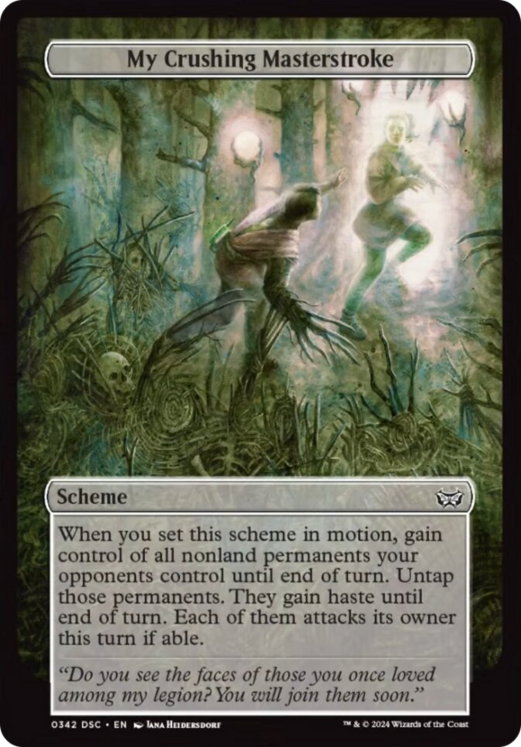 My Crushing Masterstroke (Full Art) [Duskmourn: House of Horror Commander] MTG Single Magic: The Gathering    | Red Claw Gaming