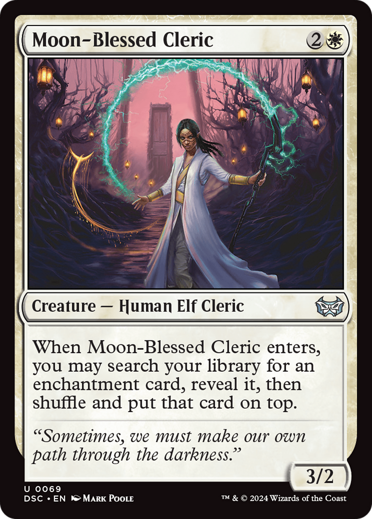 Moon-Blessed Cleric [Duskmourn: House of Horror Commander] MTG Single Magic: The Gathering    | Red Claw Gaming