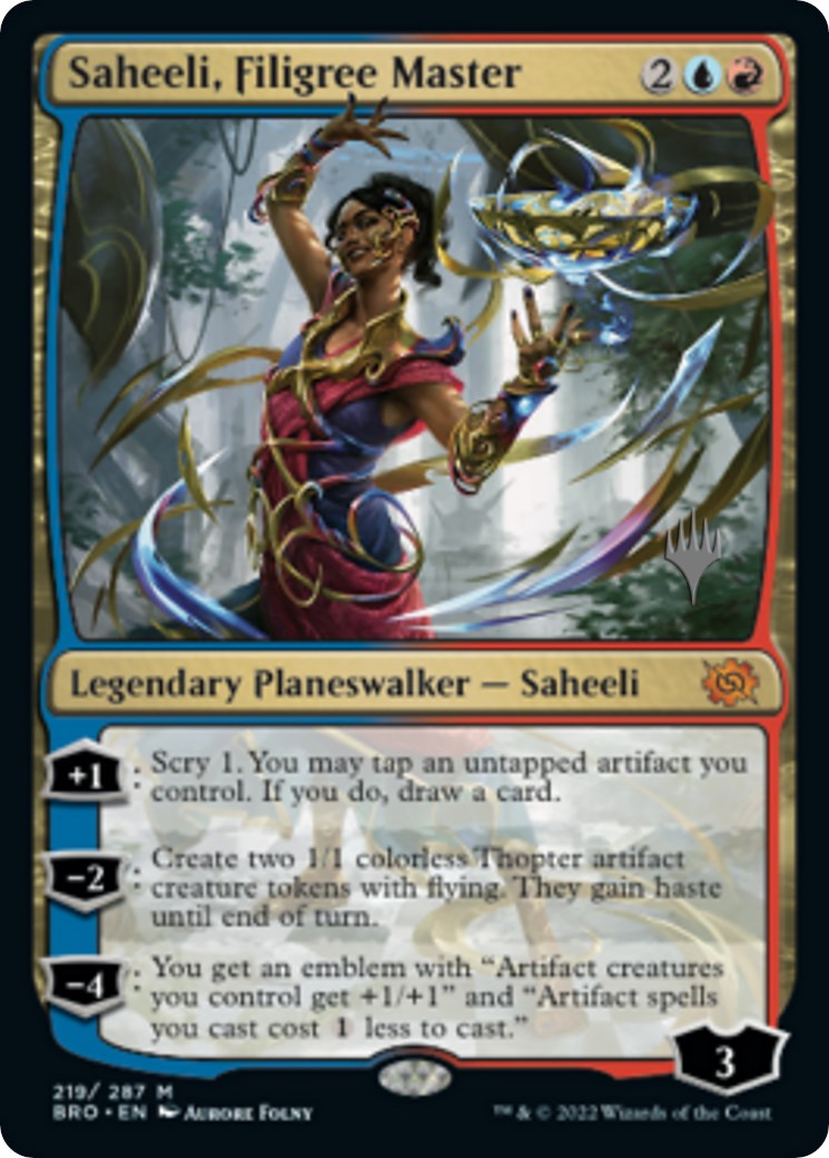 Saheeli, Filigree Master (Promo Pack) [The Brothers' War Promos] MTG Single Magic: The Gathering    | Red Claw Gaming