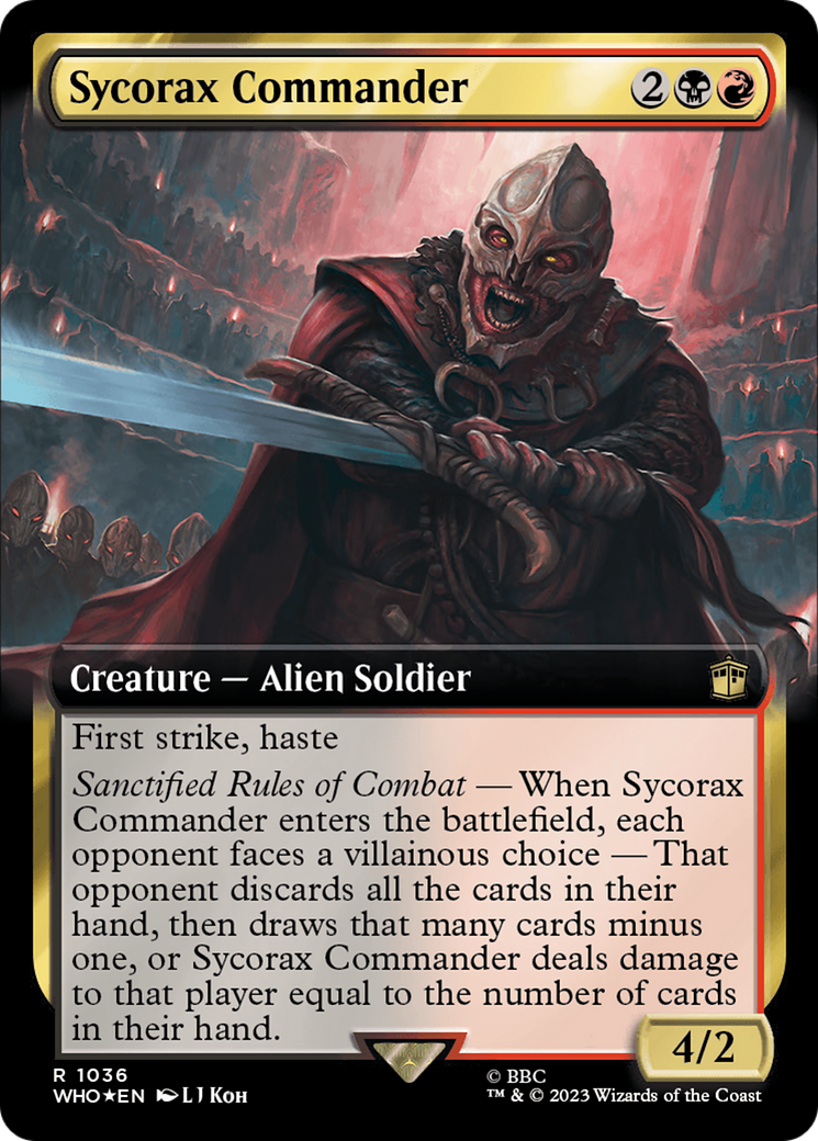 Sycorax Commander (Extended Art) (Surge Foil) [Doctor Who] MTG Single Magic: The Gathering    | Red Claw Gaming