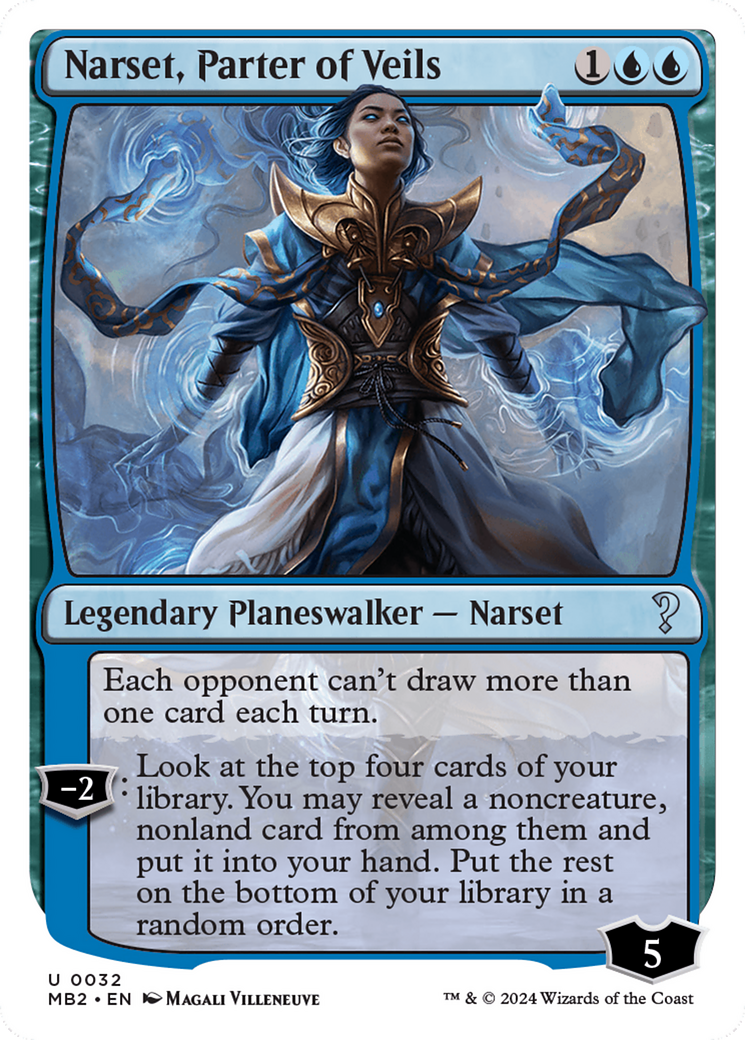 Narset, Parter of Veils (White Border) [Mystery Booster 2] MTG Single Magic: The Gathering    | Red Claw Gaming