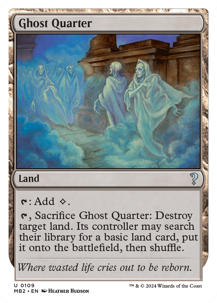 Ghost Quarter (White Border) [Mystery Booster 2] MTG Single Magic: The Gathering    | Red Claw Gaming