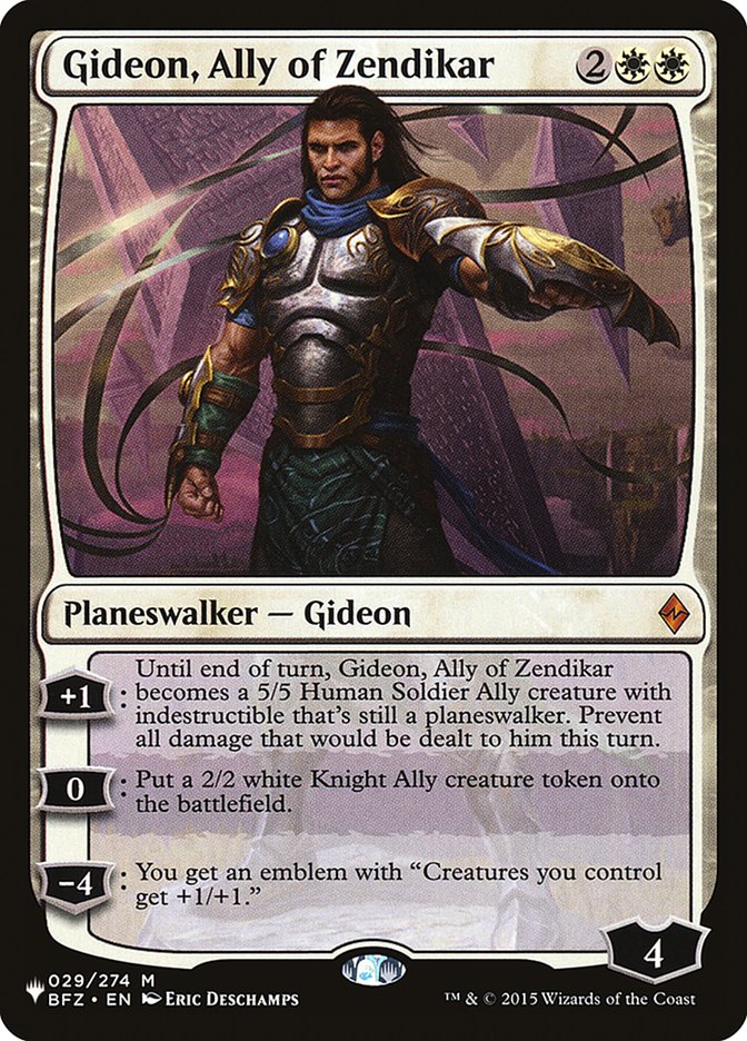 Gideon, Ally of Zendikar [The List] MTG Single Magic: The Gathering    | Red Claw Gaming