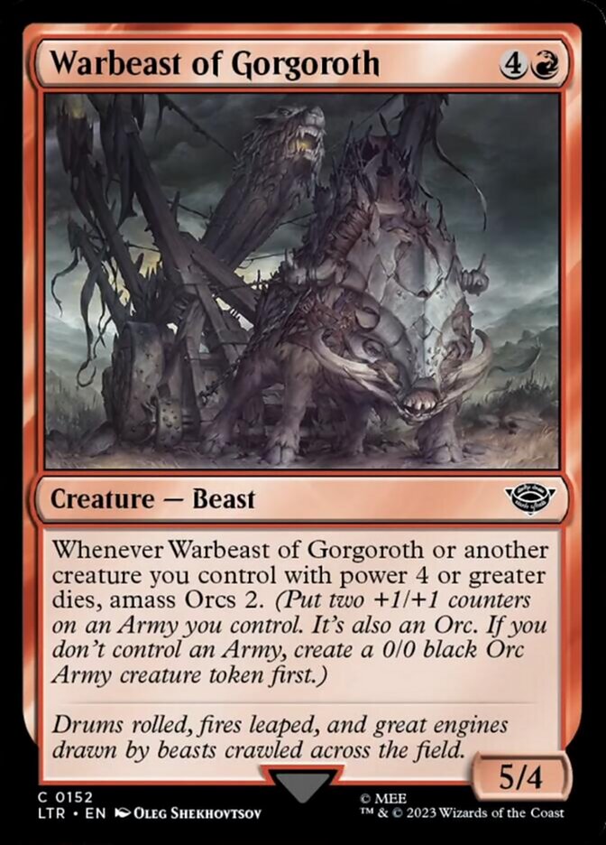 Warbeast of Gorgoroth [The Lord of the Rings: Tales of Middle-Earth] MTG Single Magic: The Gathering | Red Claw Gaming