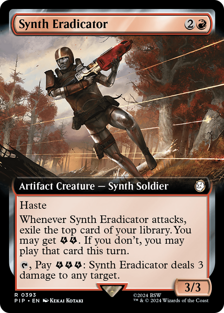 Synth Eradicator (Extended Art) [Fallout] MTG Single Magic: The Gathering    | Red Claw Gaming