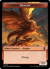 Shapeshifter (0008) (Ripple Foil) // Dragon Double-Sided Token [Modern Horizons 3 Commander Tokens] MTG Single Magic: The Gathering    | Red Claw Gaming