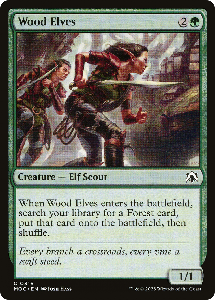 Wood Elves [March of the Machine Commander] MTG Single Magic: The Gathering    | Red Claw Gaming