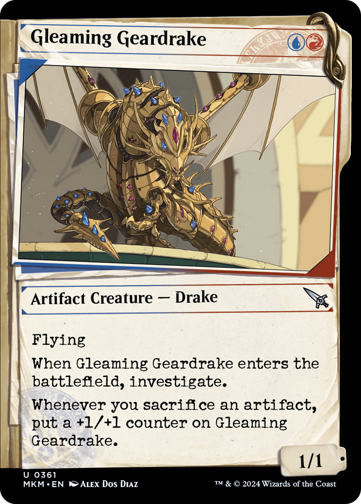 Gleaming Geardrake (Showcase) [Murders at Karlov Manor] MTG Single Magic: The Gathering    | Red Claw Gaming