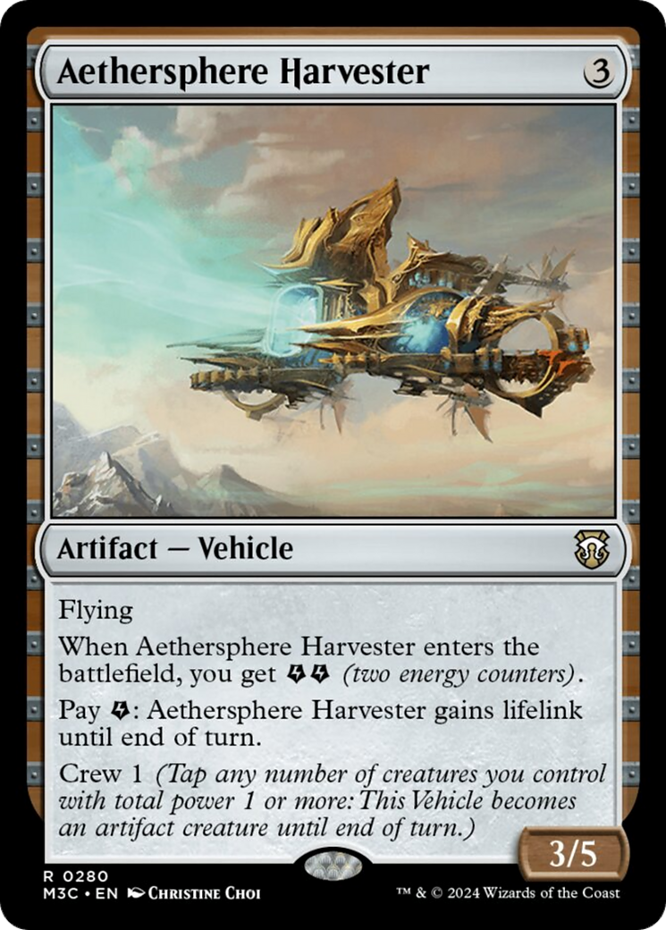 Aethersphere Harvester (Ripple Foil) [Modern Horizons 3 Commander] MTG Single Magic: The Gathering    | Red Claw Gaming
