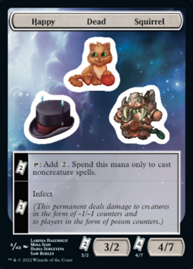 Happy Dead Squirrel [Unfinity Stickers] MTG Single Magic: The Gathering    | Red Claw Gaming