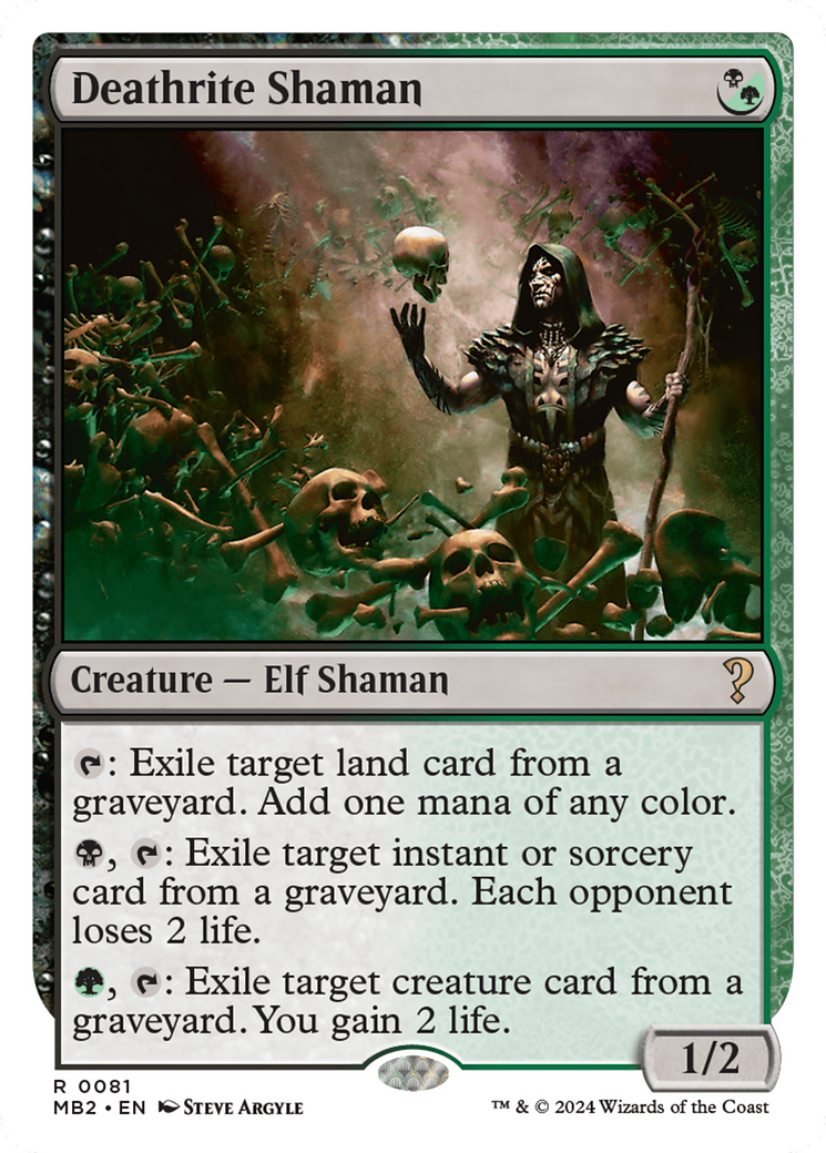 Deathrite Shaman (White Border) [Mystery Booster 2] MTG Single Magic: The Gathering    | Red Claw Gaming