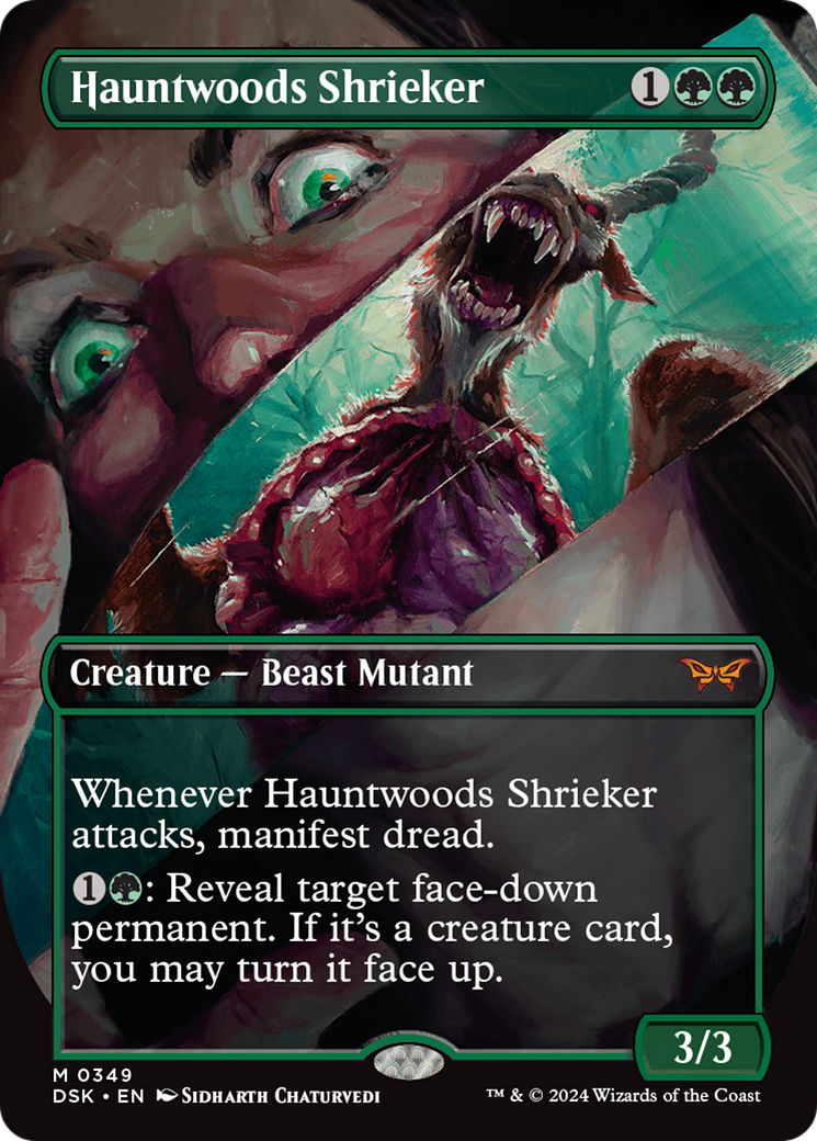 Hauntwoods Shrieker (Borderless) [Duskmourn: House of Horror] MTG Single Magic: The Gathering    | Red Claw Gaming